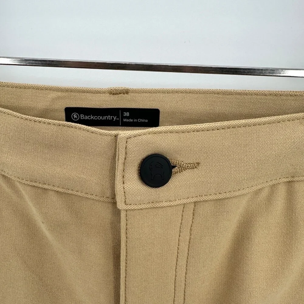 Backcountry Knit Canvas Basis Everyday Pant in Starfish Khaki BCCZ2RM sz 38 Mens